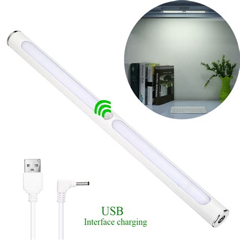 Adhesive backing for easy installation. LED Closet Lights, 22-LED Cordless Motion Sensor, USB Rechargeable, Under Cabinet Light Battery ...