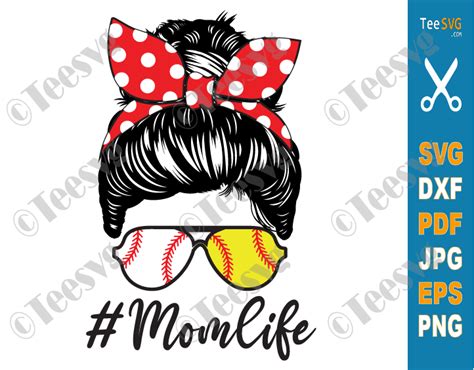 As the name implies, a messy bun should be one of the easiest hairstyles to master. Mom Life Softball Baseball SVG Files, Baseball Softball ...