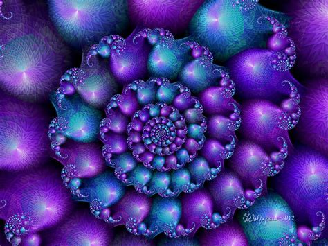 Purple And Turquoise Spiral Digital Art By Peggi Wolfe Fine Art America