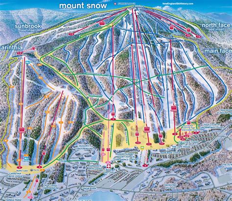 2010 11 Mount Snow Trail Map New England Ski Map Database
