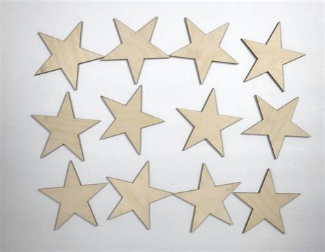 Star Cutouts Wooden Stars Stars Wood Cut Out Wooden Blanks Etsy