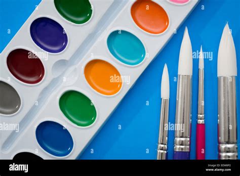 Paints And Paintbrushes Stock Photo Alamy