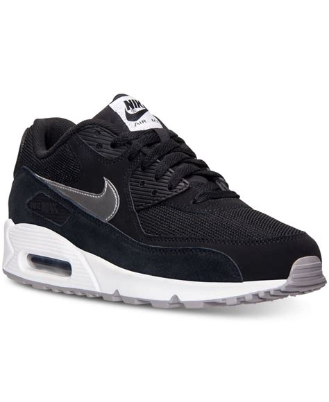Nike Men S Air Max 90 Essential Running Sneakers From Finish Line In Black For Men Lyst