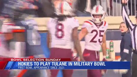 virginia tech s brent pry reacts to earning invite to military bowl