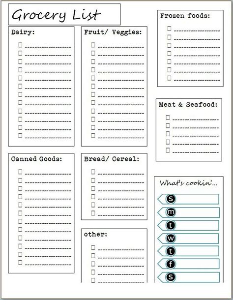 There is a basic grocery list and different versions for those with pets and/or a baby. Free Printable Grocery List and Meal Planner ...