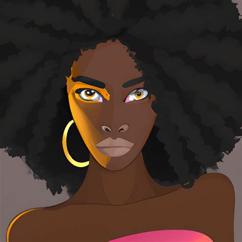 Melanin Luxury Dark Skin Woman Curly Afro Hyperrealistic Beautiful Fashion · Creative Fabrica