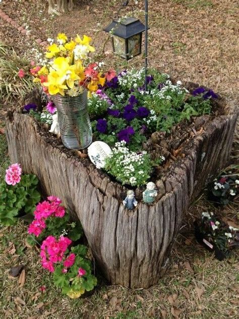 20 Impressive Tree Stump Planters That You Will Love Tree Stump