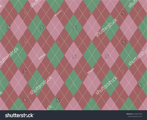 Argyle Pattern Seamless Fabric Texture Background Stock Vector Royalty
