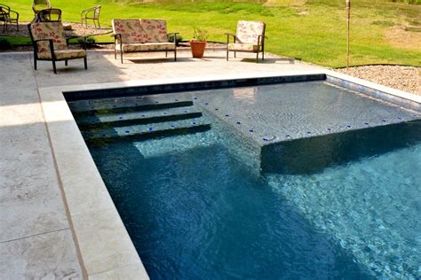 Rectangle Pool With Tanning Ledge Rectangular Swimming Pool With Tanning Ledge Little Rock