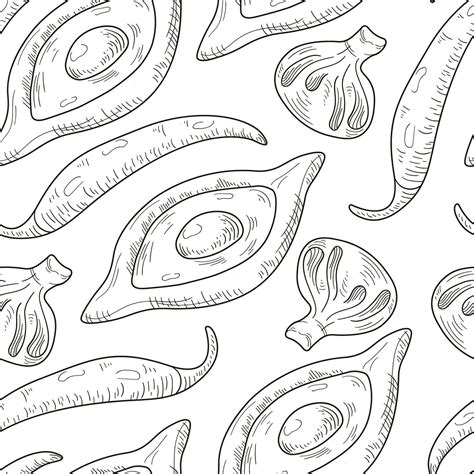 Georgian Food Vector Seamless Pattern With Dishes Of Georgian Cuisine