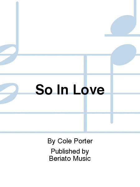 So In Love By Cole Porter Songbook Sheet Music For Piano Vocal And