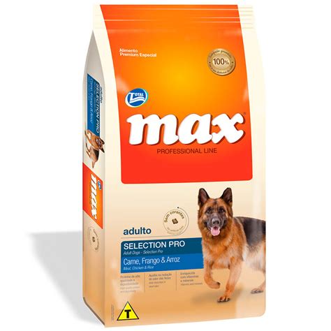 Ração Max Selection Cães Adultos Sabor Carne Frango E Arroz 20 Kg Petbox