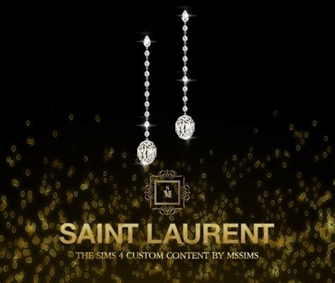 Saint Laurent Earrings At Mssims Sims 4 Updates