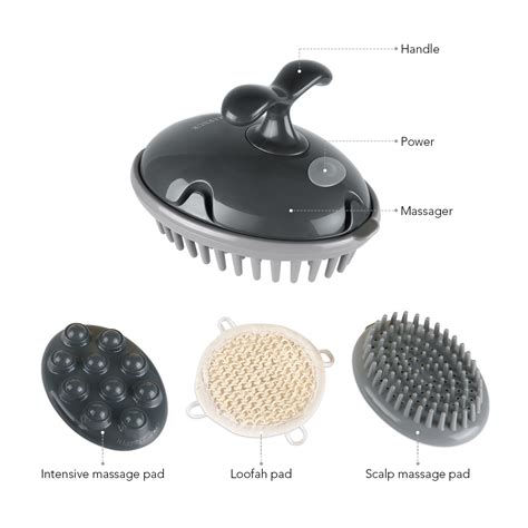 Marnur Scalp Massager Shampoo Brush Electric Massage Battery Operated With Vibration Massage For