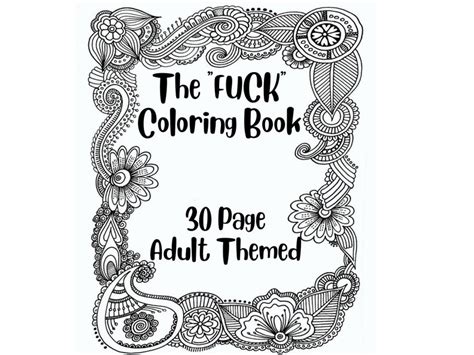 The Fuck Coloring Book 30 Pages Adult Only Etsy Singapore