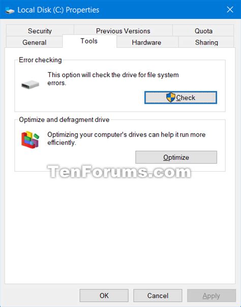 Remove General Tools Hardware Tabs In Drive Properties In Windows