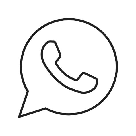 Logo Whatsapp Zwart Wit Png