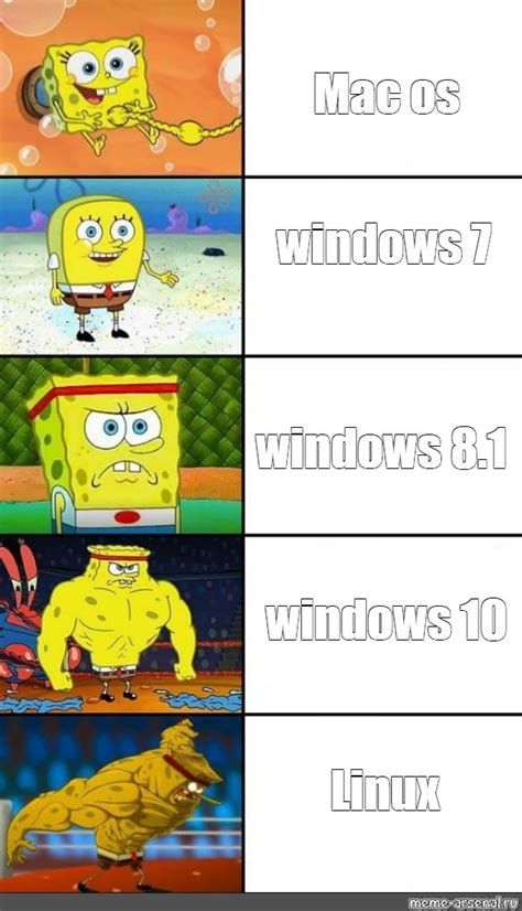 Сomics Meme Mac Os Windows 7 Windows 81 Windows 10 Linux Comics