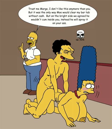 Rule 34 Female Homer Simpson Human Male Marge Simpson Moe Szyslak Straight Tagme The Fear The