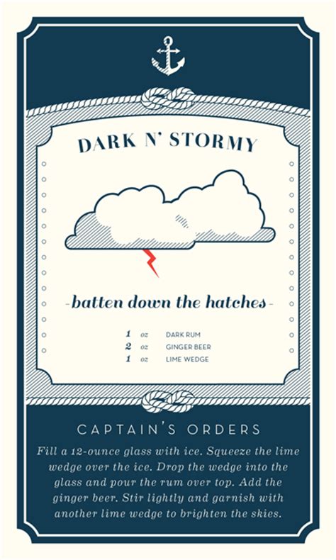 Check spelling or type a new query. Nautical Cocktail Recipe Cards on Behance