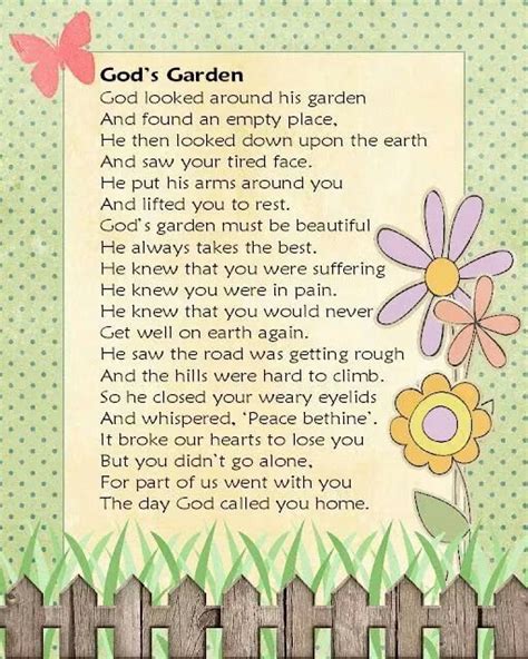 Memorys Lovely Garden Poem Gardensa
