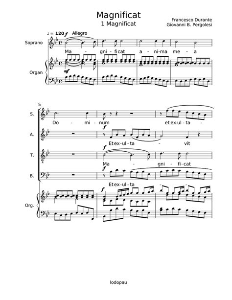 1 Magnificat Magnificat Francesco Durante G B Pergolesi Sheet Music For