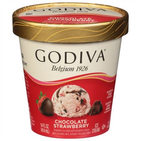 Godiva Chocolate Strawberry Ice Cream Pint 14 Oz Foods Co