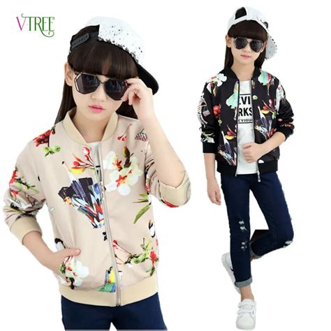 2016 Autumn Children Jacket Teen Girls Outwear 12 Years Jacket For