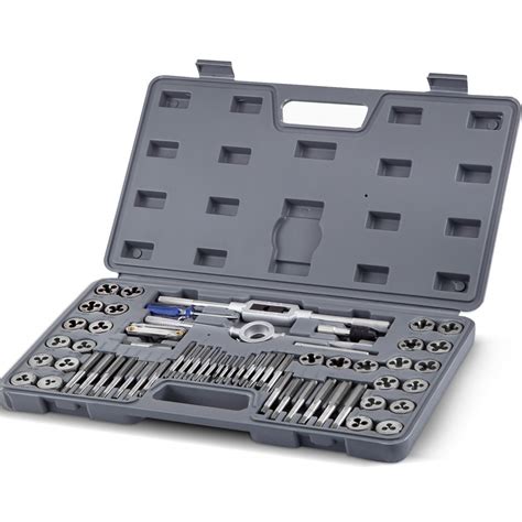 Vevor Tap And Die Set 60 Pcs Tap Set Metric And Sae With Metal Storage