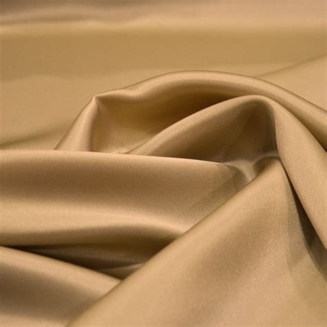 Beige Satin Fabric 100 Silk — Tissus En Ligne