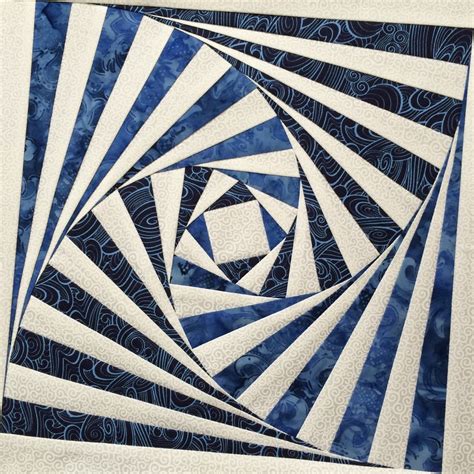 Check spelling or type a new query. Hand Made Karma: Twisted Log Cabin block - Blue and White ...