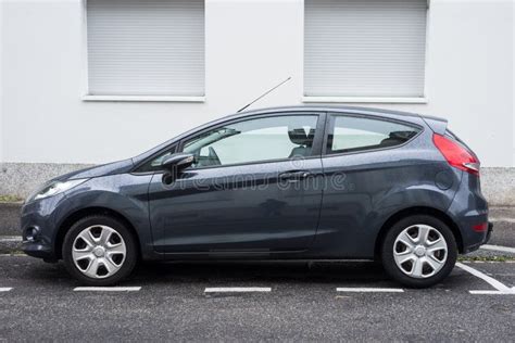 Profile View Of Grey Ford Fiesta Parked In The Street Editorial Stock