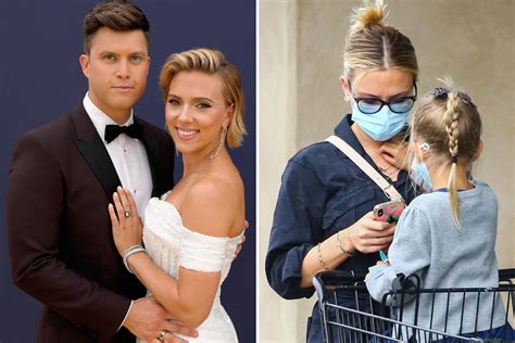 inside pregnant scarlett johansson s private life with husband colin jost and daughter rose as she