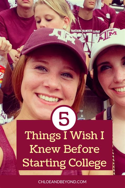 5 Things I Wish I Knew Before Starting College Freshman Advice