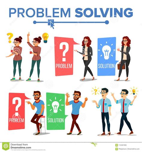 Problem Solving Concept Vector Thinking Man And Woman