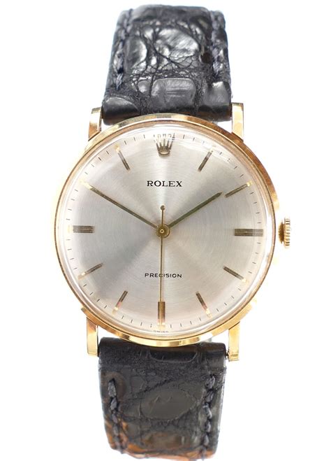 Rolex Precision 18k Solid Gold Dress Watch Circa 1961