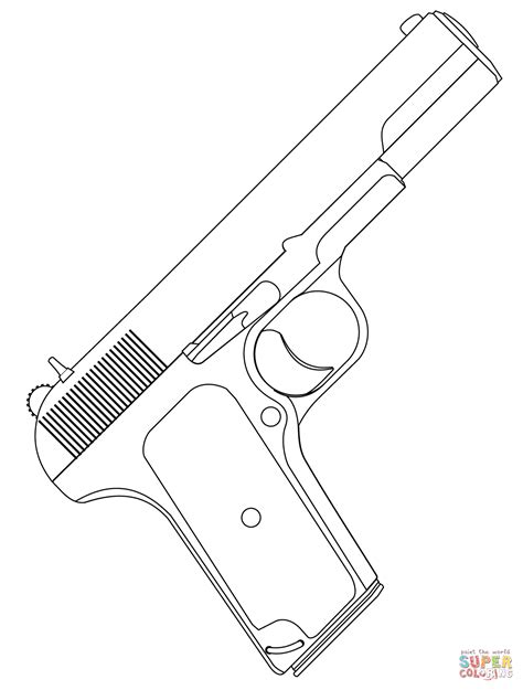 Gambar Handgun Coloring Page Free Printable Pages Click Guns Di Rebanas Rebanas