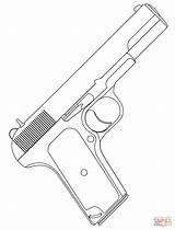 Gun Coloring Designlooter Handgun sketch template