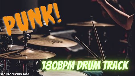 Punk Rock Drum Beat 180bpm 4 4 Drums Only Free Backing Track Youtube