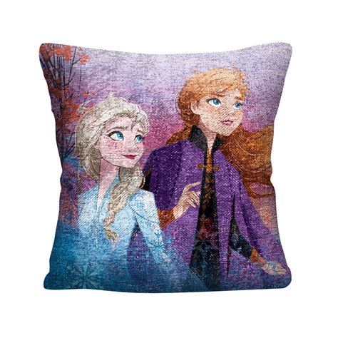 Disney Frozen 2 Elsa And Anna Up North Woven Tapestry Decorative Throw Pillow 20 X 18 Up North
