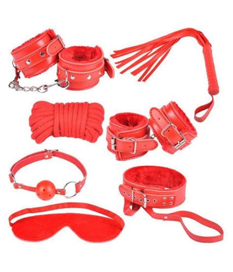 Playboy Red Leather Bdsm Bondage Kit Pcs Buy Playboy Red Leather