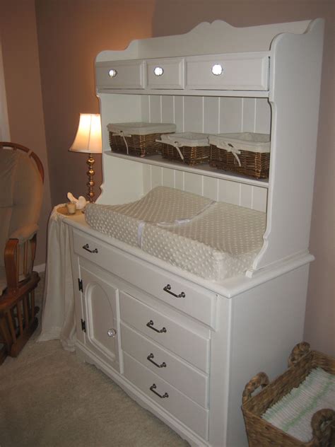 The Hutch I Refinished To Use As A Changing Table For Claires Nursery