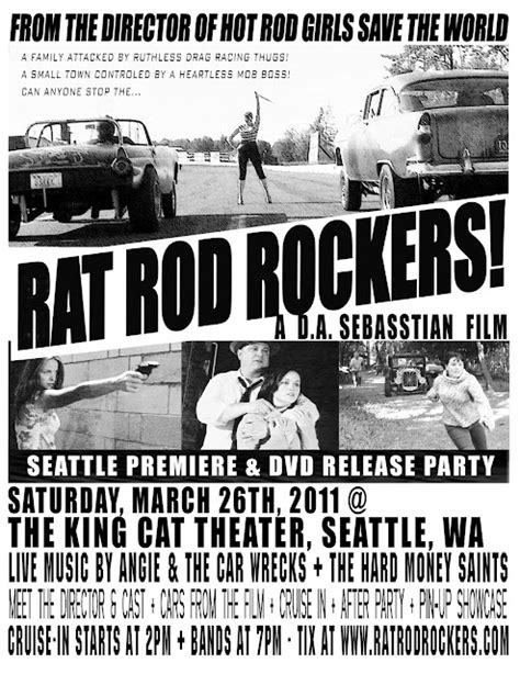 Go Kustom Rat Rod Rockers Seattle Premiere And Dvd Release Party Flyers