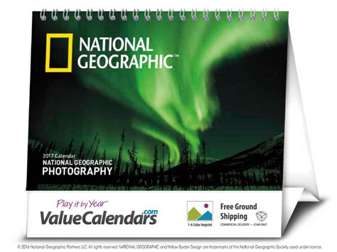 2017 National Geographic Photography Large Desk Calendar 7 12 X 6 1