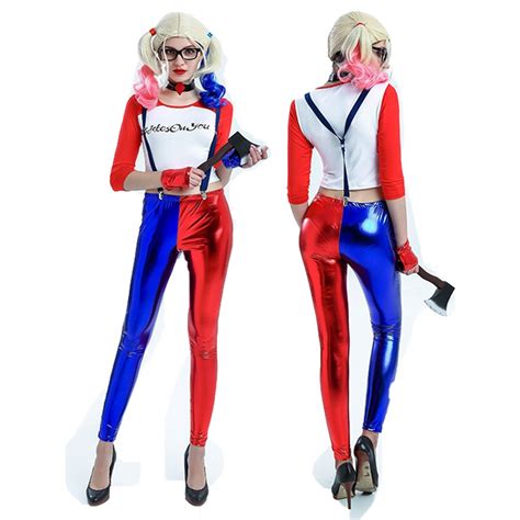 2017 New Suicide Squad Harley Quinn Halloween Cosplay Costumes Adult