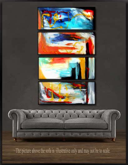 Inspired 48 X 30 Original Abstract Art Painting Lulus Gallery