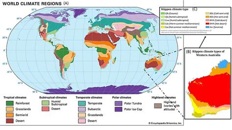 Classification Of Climate Zones A World Climate Regions