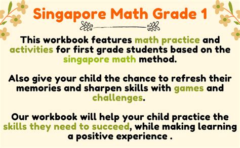Singapore Math Grade 1 Workbook First Grade Workbook