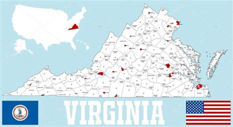 Map Of Virginia Stock Vector Image By ©malachy666 127078420