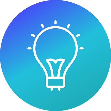 Blue Light Bulb Icon
